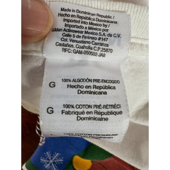 Christmas Holiday Gildan Faux Vest Gingerbread TShirt Large White Cotton - Picture 11 of 16